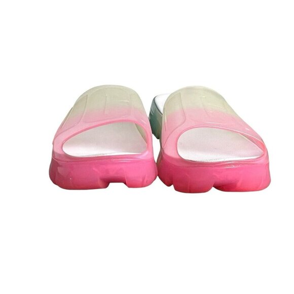 UGG JELLA CLEAR WATERCOLORS SLIDE - WOMEN'S SIZE 10 - (1139750) - RAINBOW - Picture 2 of 10